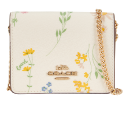 Coach Mini Wallet, Leather, Cream/Pink, MIV, S, 3*